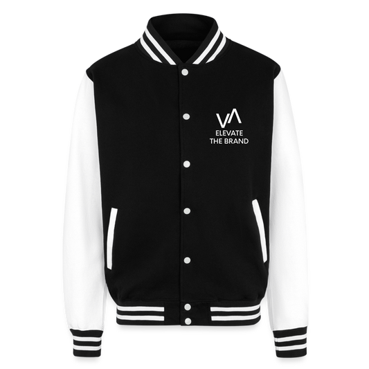 Luxury Moon Letterman Jacket - black/white