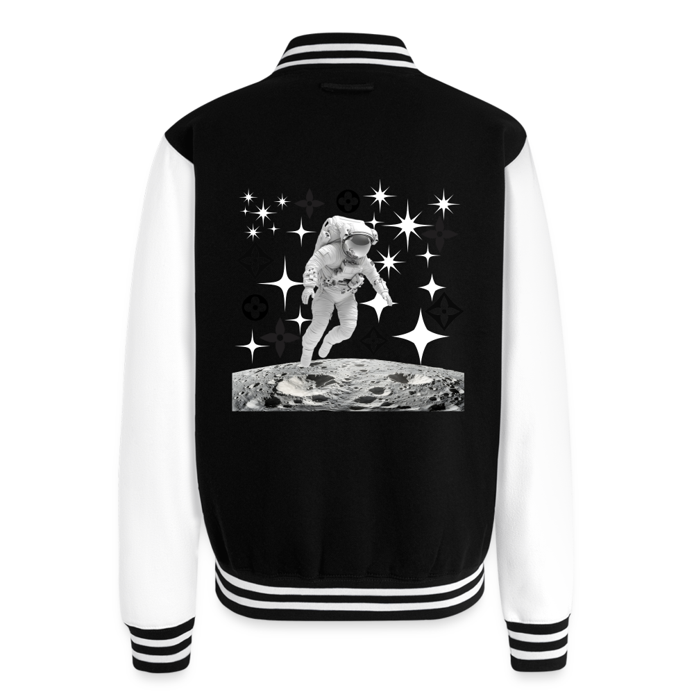 Luxury Moon Letterman Jacket - black/white