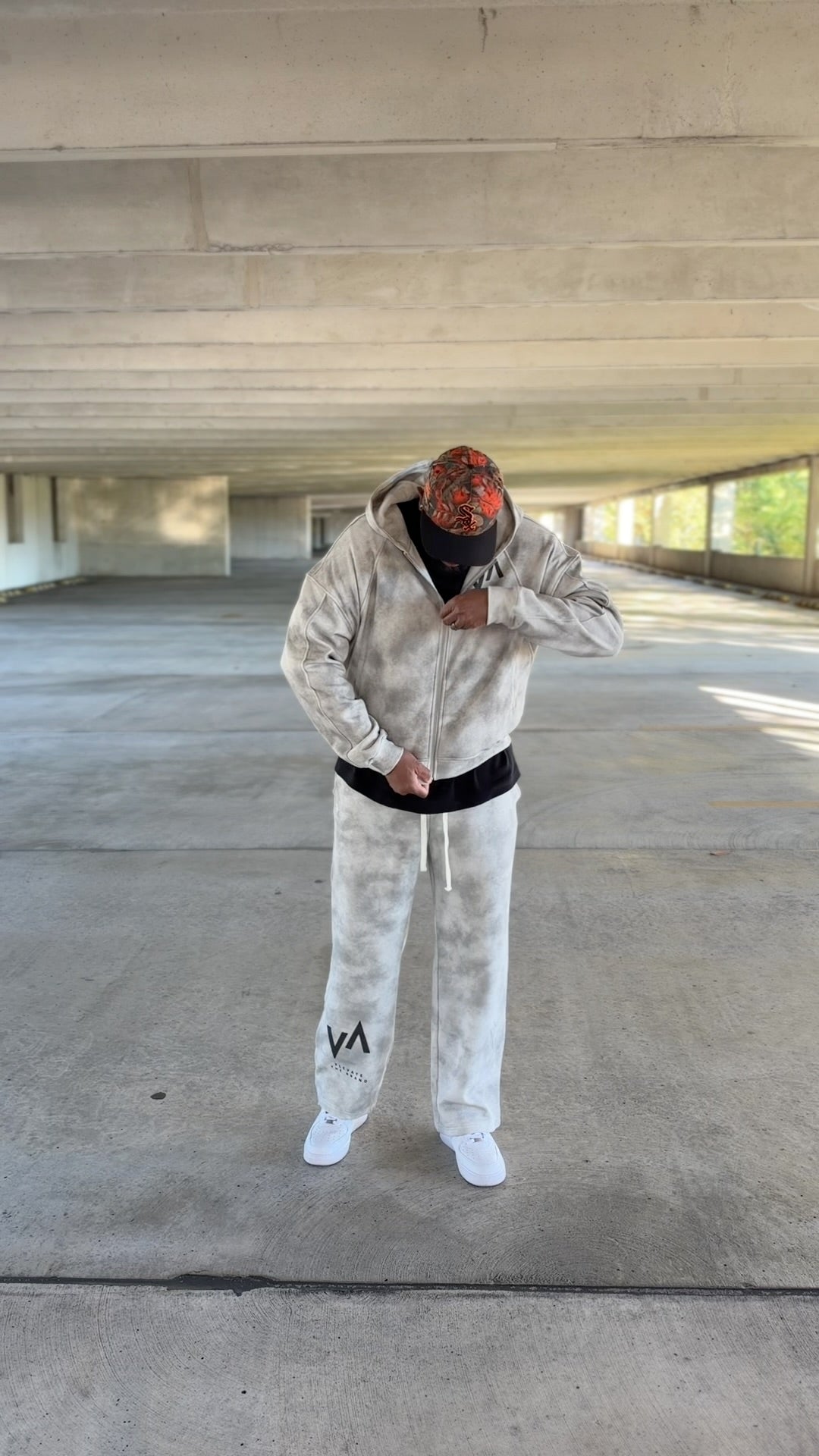 Graffiti Zip-Up Fleece Hoodie