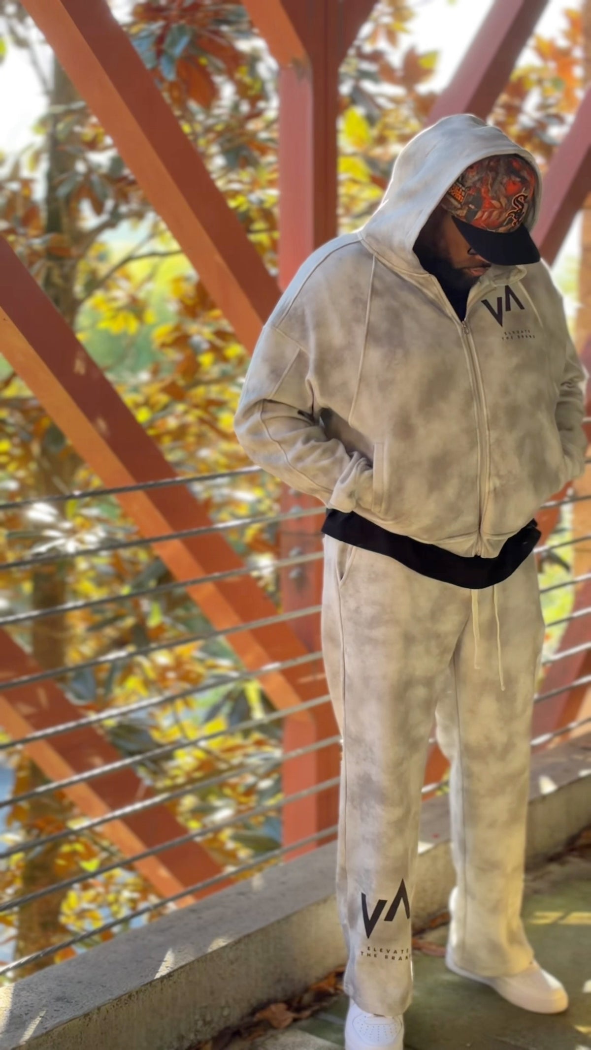 Graffiti Zip-Up Fleece Hoodie