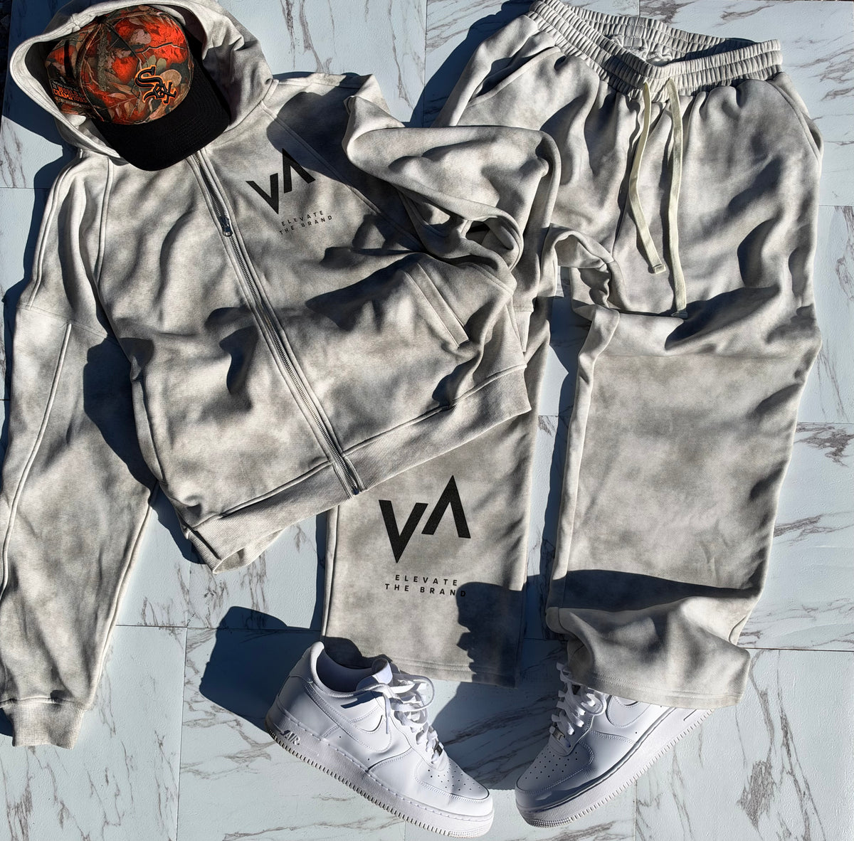 Graffiti Zip-Up Fleece Hoodie