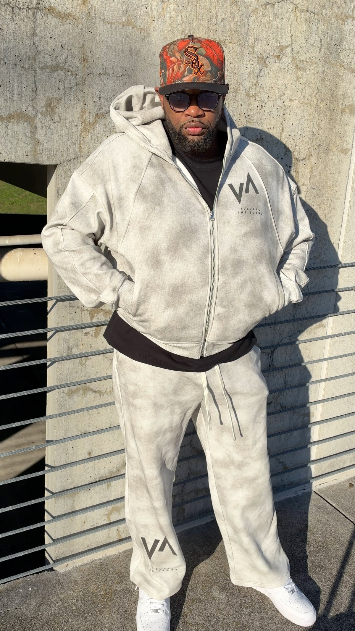 Graffiti Zip-Up Fleece Hoodie