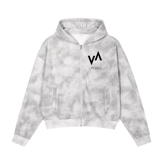 Graffiti Zip-Up Fleece Hoodie